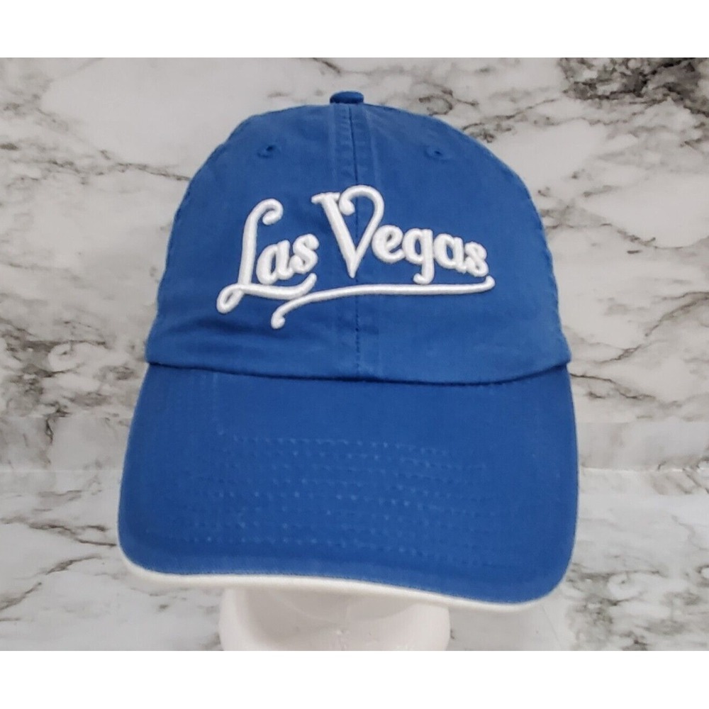 Las Vegas Cap Hat Adults One Size Blue Baseball Style Buckle‎ Closure Cotton